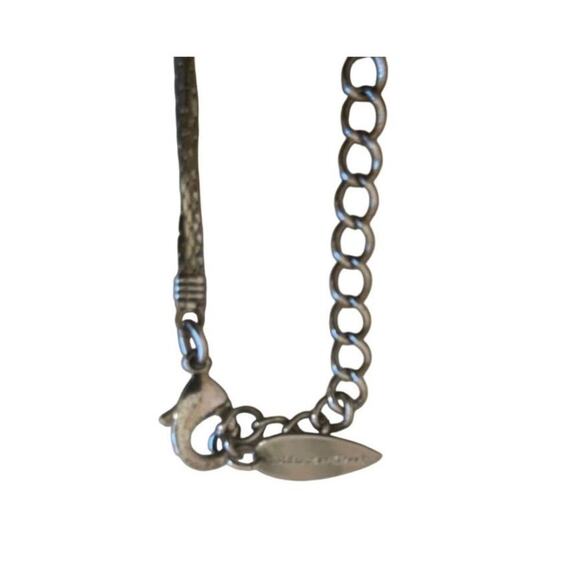 Red Beaded Silver Tone Multi Strand Necklace - Picture 9 of 11